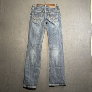 Rock&Roll Cowgirl Jeans Womens 26x34 Riding Bootcut Low Rise Dark Wash Western